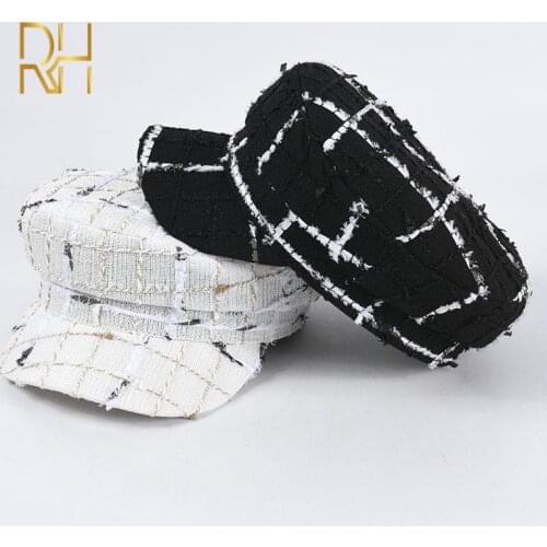 Newsboy Cap Men Women Beret Plaid Octagonal Hats For Women Autumn Winter Casual Painter Beret Toucas Vintage Plaid Flat Cap RH