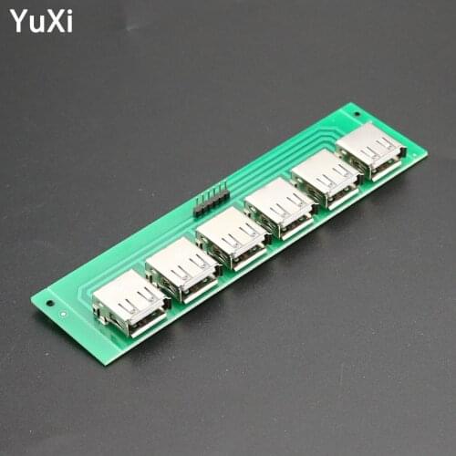 Connector test board USB 2.0 To DIP Adapter 6pin connector 6 USB Female Connector B Type PCB Converter USB switch Board SMT