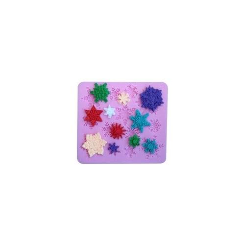 Cake DIY Baking Silicone Tool 9.5*8.5cm Snowflake Biscuit Mold Liquid Silicone Mold C010