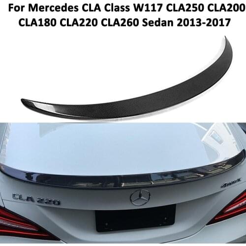 W117 Real Carbon Fiber Rear Trunk Spoiler for Mercedes CLA Class C117 CLA250 CLA200 CLA180 CLA220 CLA260 Sedan Wing 2013-2017