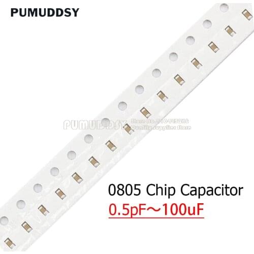10pcs 0805 Smd Chip Multilayer Ceramic Capacitor 0.5pf - 47uf 10pf 22pf 100pf 1nf 10nf 100nf 0.1uf 1uf 2.2uf 4.7uf 10uf 22uf