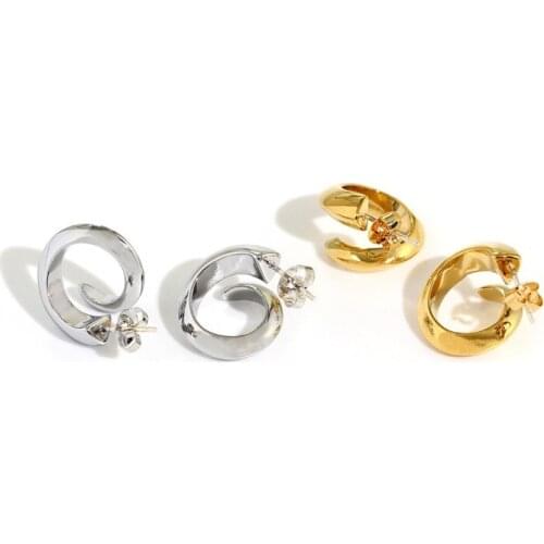 2021 new European and American spiral geometric earrings fashion simple earrings wholesale