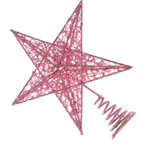 25cm Christmas Tree Iron Star Topper Glittering Christmas Tree Decoration Ornaments )
