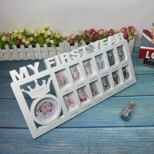 28EC My First Year Baby Keepsake Frame 0-12Months Pictures Photo Frame Souvenirs Gift