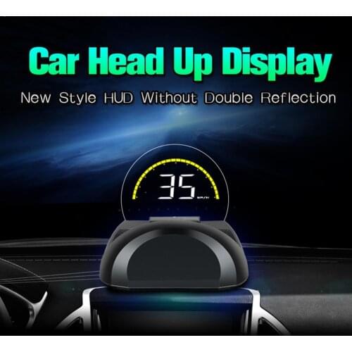 4 Inch Car Head Up Display OBD Digital Car Mount Speed Projector Electronic Overspeed Warning System Auto HUD Reflective Screen