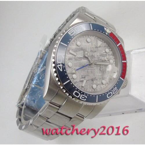 40mm BLIGER sterile gray dial GMT date sapphire glass automatic mens watch