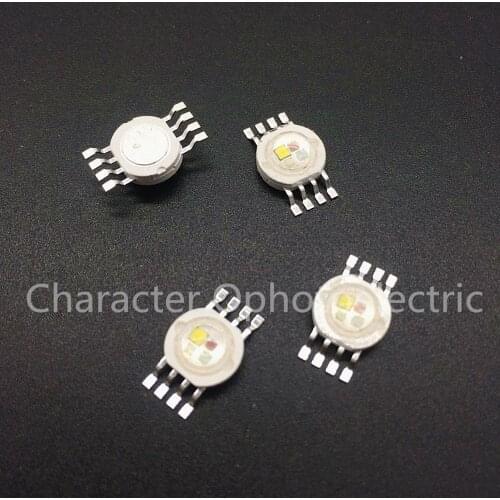 50PCS RGBW (RGB+WW) 4*3W 12W LED Lamp Emitter Diodes For Stage Lighting High Power LED 45mil Epistar LED Chip