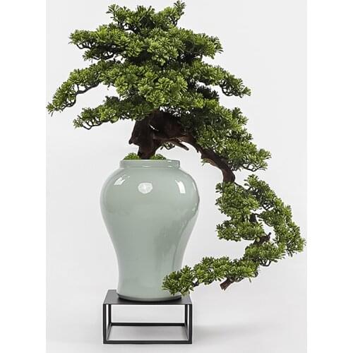 79cm New Chinese Style Creative ceramics Welcome pine bonsai Imitation plants