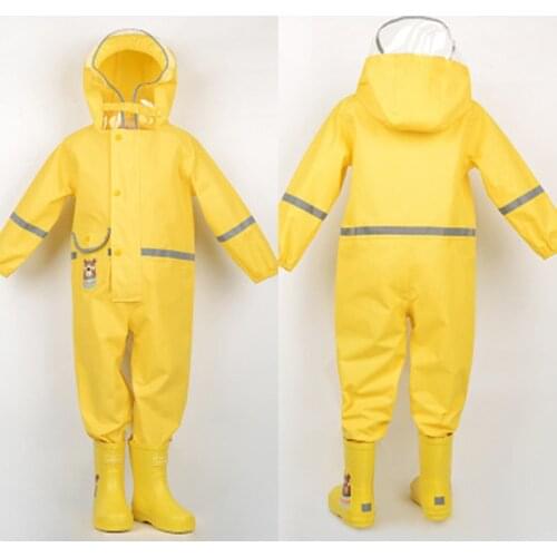 85-130CM boys girls raincoat for children,hood waterproof rain coat for children jumpsuit rain,students rain coat kids poncho