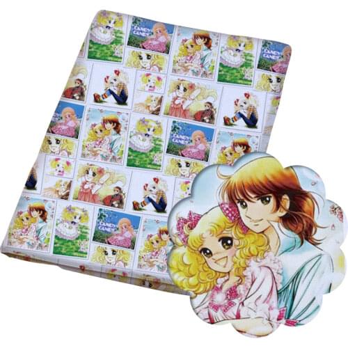 Diy 50 * 140CM/piece cartoon pattern polyster and cotton fabric patchwork printed fabric polyester children home textile sewing