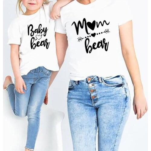 Mother and Daughter Summer Leisure Tops 1pcs Mommy and Me Family Matching Outfit Short Sleeve T Shirt