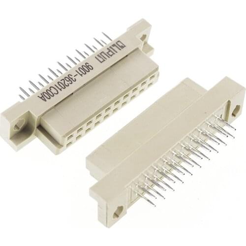 100pcs DIN 41612 Connector 2 Rows 20 Positions Din Female Socket receptacle Vertical Through Hole 2x10 20Pin Pitch 2.54mm DIP