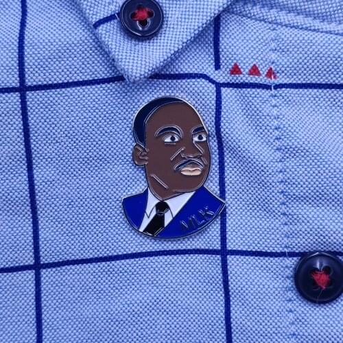 Martin Luther King, Jr. Parade Slogan Black Lives Matter Enamel Lapel Pin Brooch Badge Backpacks Button Clothes Xmas Gift CE004