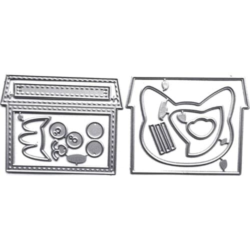 Cat Metal Cutting Dies Stencil DIY Scrapbooking Album Paper Card Template Mold Embossing Decoration