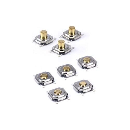 1000pcs Metal Tact switch 5.2x5.2mm H=1.5/1.6/1.7/1.8/2.0/2.3/2.5/3.0/3.2/3.5/3.8/4.0MM 4Pin SMD PCB mounting
