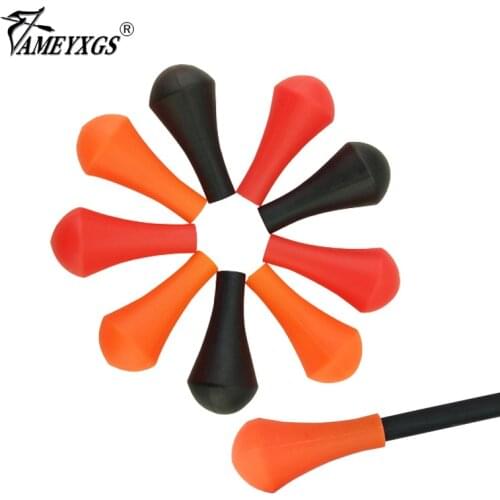 12pcs Archery Soft Rubber Arrowhead For 6/8mm Arrow Shaft Safety Arrow Target Tips Shooting Game Archery Accessories