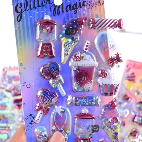 12pcs Kawaii Stationery Stickers Cute Shake Ice cream Diary Planner Decorative Mobile Stickers Scrapbooking DIY Craft Stickers