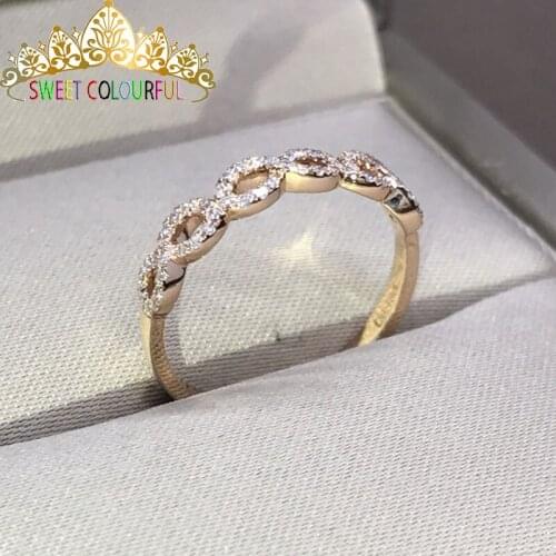 Wedding 100% Moissanite Diamond Ring Genuine 18K 750 Gold D color VVS MO-0013