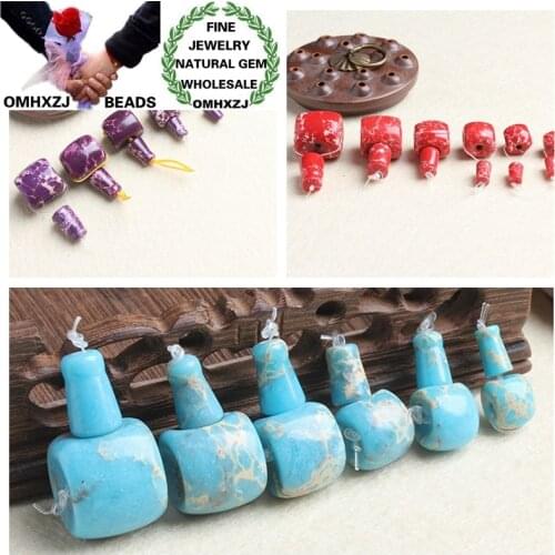 OMHXZJ Wholesale ZB460 101214161820mm DIY Jewelry Making Tibet Guru Necklace Natural Stone Fine Imperial Jasper 3-Holes Beads