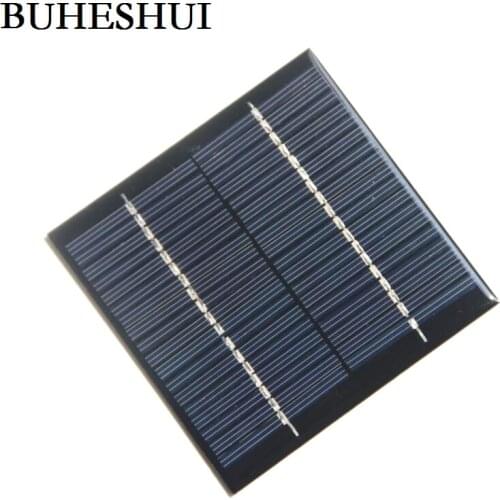 BUHESHUI 1.2W 18V Solar Cell Solar Module DIY Solar Panel System For 12V Battery Charger Education Epoxy 100*100*3MM 10Pcs/lot