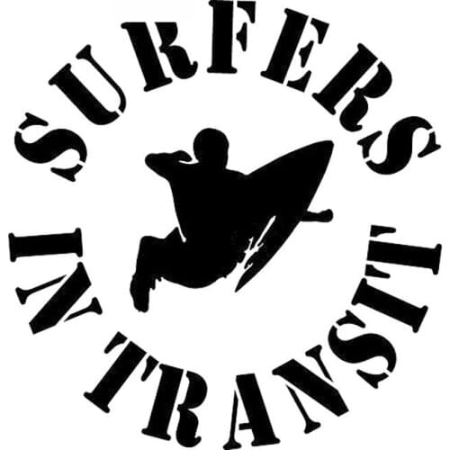 Car Stickers Surfing Fashion High Quality PVC Car Decoration Accessories Stickers Creative Waterproof Black/white,17cm*16cm