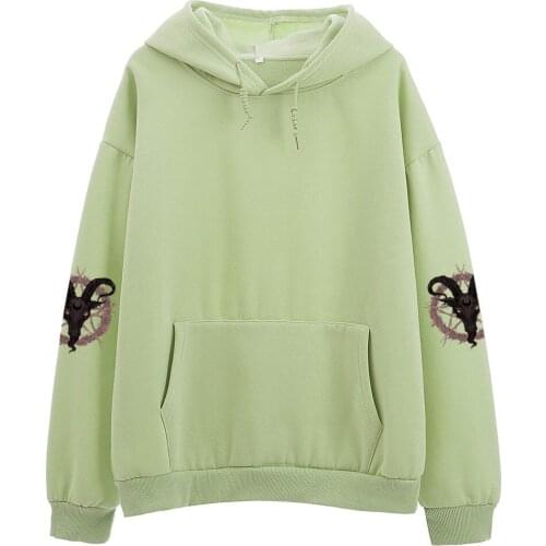 Cartoon Animal Print Hoodies Oversized Harajuku Sweatshirt Basic Cotton Long Sleeve Hoodie with Pocket Gothic Aesthetic Clothing