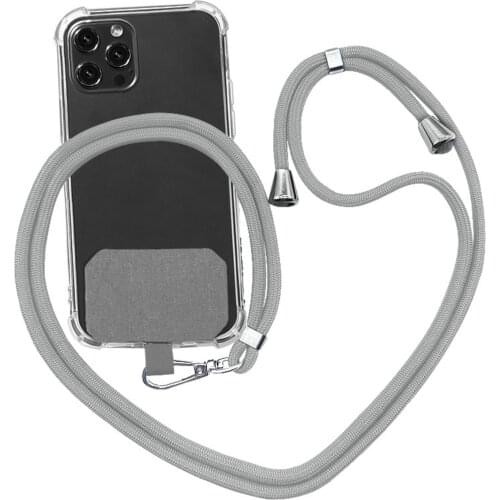 Universal Phone Lanyard Detachable Neck Cord Phone Lanyard Strap Nylon Sports Strap Rope Anti-lost Lanyard With Back Sticker