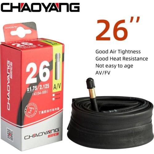 CHAOYANG Cycling Tube 26'' Inch AV FV 33MM 48MM Bicycle Inner Tire Butyl Rubber Tyre Mountain Road Bike Tubes Cycling Parts