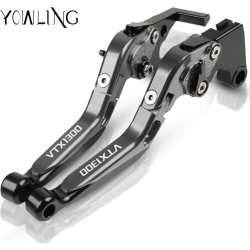 Motorcycle Extendable Adjustable Handle Levers Motorbike Brakes Clutch Levers For HONDA VTX1300 2003 2004 2005 2006 2007 2008