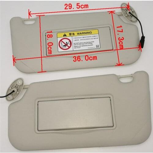 Zeroclearance Brand New Sun Visor For Ford Focus (2012- 2017 2018) with a make-up mirror sun visor car sun visor With light gray