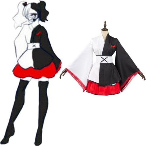 Danganronpa Monokuma Cosplay Costume Kimono Uniform Japanese Dress Suit Halloween Party Costume Women Girls