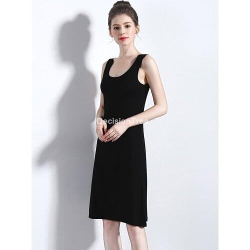 2021 women modal slip dress sexy underdress solid petticoat bodycon camisole women intimates spaghetti vest dress ladies slips