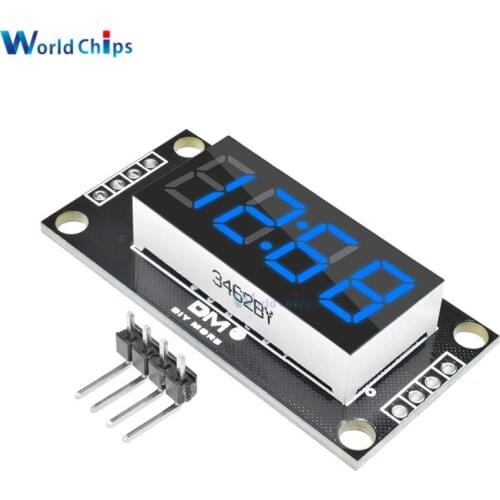 0.36" 0.36 Inch 4-Digit LED Blue Display Tube Decimal 7 Segments TM1637 Clock Double Dots Module For Arduino size 30x14mm