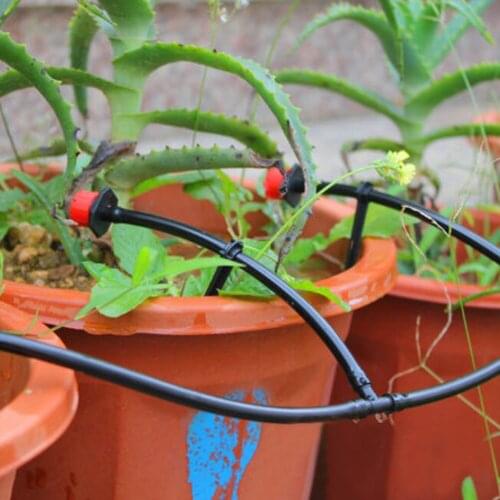10PCS Adjustable Dripper Red Micro Drip Irrigation Watering Anti-clogging Emitter Garden Supplies for 1/4 inch Hose