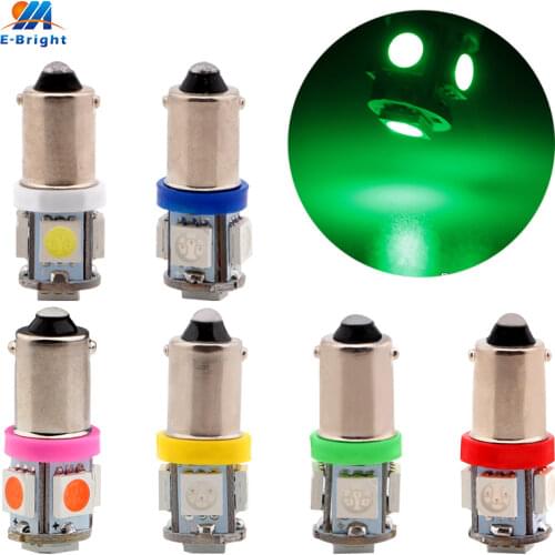 YM E-Bright 100 PCS Car LED Light Interior Bulbs BA9S 5050 5 SMD DC 12V 24V Reading Light Reverse Auto Lamps Ba9s White