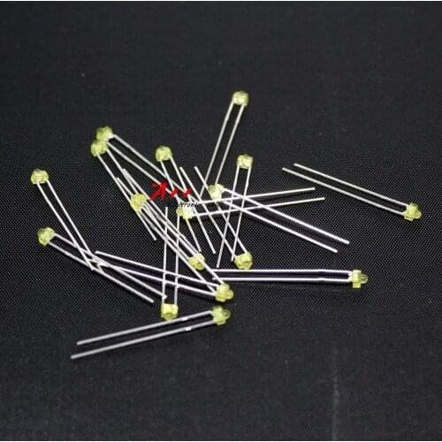 100PCS F1.8 yellow launches yellow 1.8MM LED light emitting diode lamp beads super bright butterfly nipple type indicator