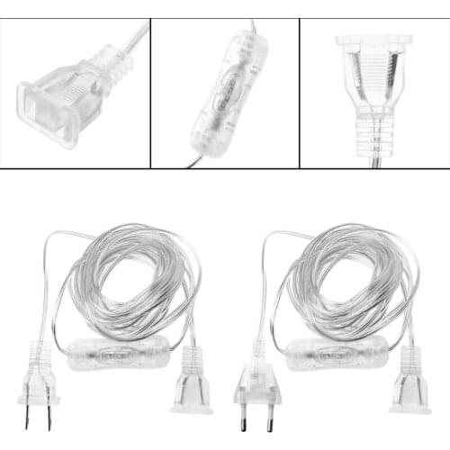100W EU US Plug Male To Female AC Power Supply Extension Cable With Switch 3.5m