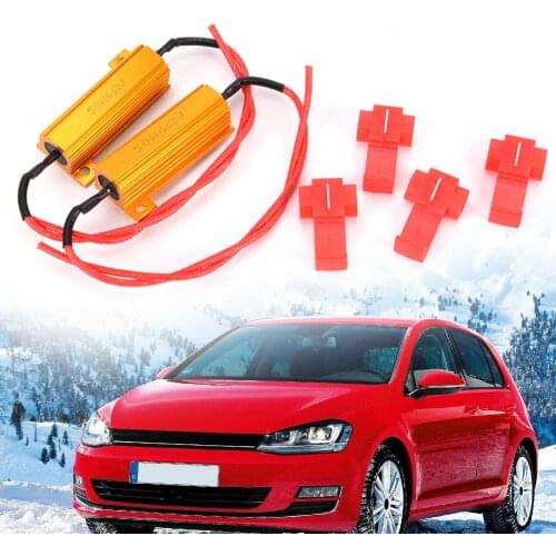 2Pcs Load Resistor Decoder Resistor Interior Car Accessories LED Car Light Resistance 50W 6ohm Load Resistors Automobile