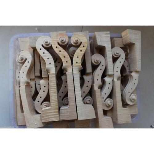 5 Pcs High Quality Violin Neck Flamed Maple Wood Hand Made High Quality 4/4 Violin Parts Accessories