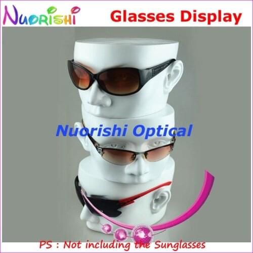 8 Colors Fashion Head Mold Display Stands Model For Optical Eyeglass Sunglasses Eyewear Glasses Store Shop CK102 Free Shipping