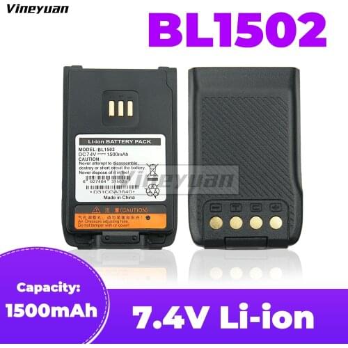 Two Way Radio 1500mAh Li-Ion Battery for HYT BL2010 BL1502 UL913 PD562 PD502 PD682G