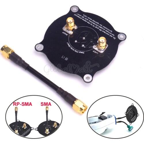 1PCS 5.8GHz Triple Feed Patch Antenna SMA / RP-SMA Directional Circularly Polarized Antenna for FPV Fatshark Goggles RC Drone