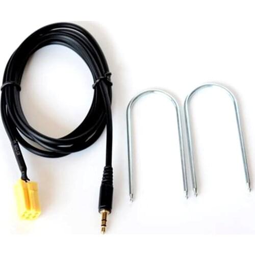 Car Aux Stereo Audio Line Input Adapter Cable 3.5mm for iPhone iPod MP3+Removal Tool for For Fiat Grande Punto Alfa