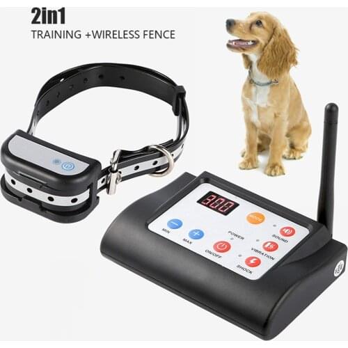 Wireless Pet Dog Fence For Pet Dog Electric Fence Containment System With Adjustable Rechargeable Waterproof Training Collar New
