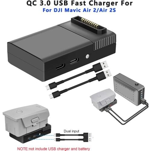 Drone Battery QC 3.0 Fast Charger Quick Charge USB Charging For DJI Mavic Air 2S/Air 2 Drone USB Fast Charger Drone Accessories