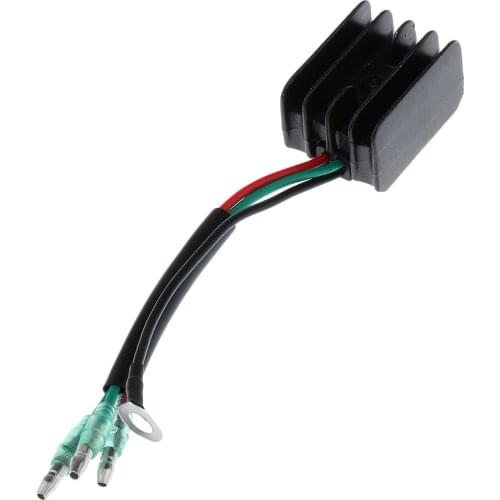 Black Regulator Voltage Regulator Rectifier For Yamaha 15-60 Outboard Motor, Plug And Play