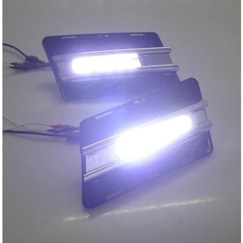 2pcs Daytime Running Lights Car Fog Lamp for Mercedes-Benz W204 GLK300 GLK350 GLK500 2008 2009 2010 2011 2012 DRL