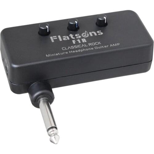 F1R Headphone Guitar Amp 6.35mm Plug Plug-and-Play Universal Black