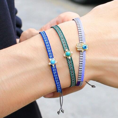 KELITCH 2021 NEW Women Woven Bracelets Star Evil Eyes Jewelry Friends Rosary Chains Men Seeds Wrist Bracelet Pulseras Mujer