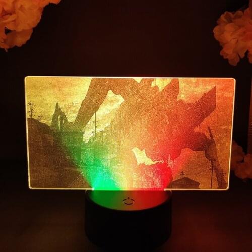 Classical Anime EVA Figure HD Duo Tone Lamp aesthetic room decor Nightlight Touch Sensor Control Desk Light Manga Fans Gift